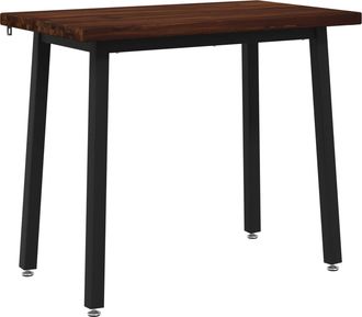 vidaXL 110 X 55 X 75 Cm Madera De Acacia S&oacute;lida Marr&oacute;n Oscuro Y Negro Vidaxl