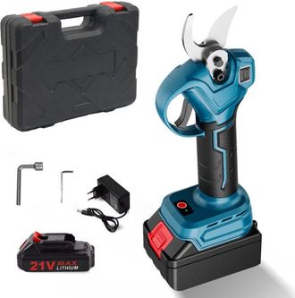OEM Tijeras De Podar El&eacute;ctricas Inal&aacute;mbricas De 35 Mm Y 21 V, Con Pantalla Y 2 Bater&iacute;as Para Podar, Jardiner&iacute;a, &Aacute;rboles Frutales Y Vi&ntilde;edos