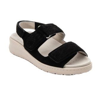 David Tate Key Sandals Womens W Black Suede Adjustable Strap Hawk2785