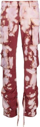 The Attico Essie tie-dye cargo trousers - women - Cotton/Cotton - 27 - Pink