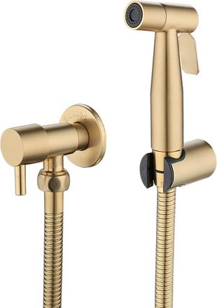 OEM Pulv&eacute;risateur De Toilette - Acier Inoxydable 304 - Tuyau R&eacute;tractable 1,5 M - Finition Dor&eacute;e Bross&eacute;e - Mono-flux Eau Froide/ti&egrave;de - 1 Pi&egrave;ce