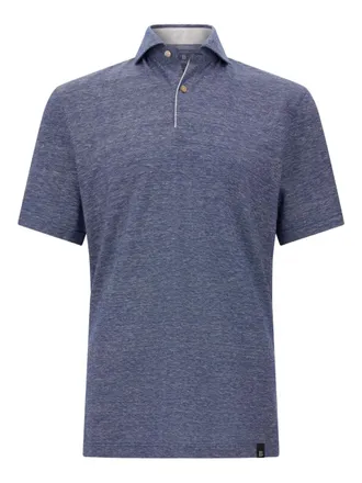 Boggi Milano Linnen poloshirt - Blauw