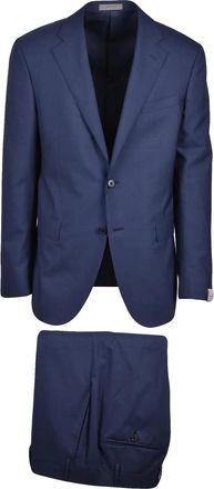 Corneliani Blue Sartorial Cupro Men Suit