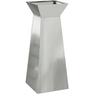 vidaXL Pillar Planter Silver 40 x 40 x 100 cm Steel Vidaxl