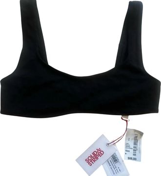 Solid & Striped Womens Elle Top In Jacquard Leopard Black