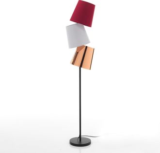 Oresteluchetta Lampada Da Terra A 3 Luci In Tessuto Multicolore Cm. H.162xl.33xp.25