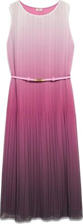 Oltre Lange geplooide ombr&eacute; jurk - Dames - Casual kleedjes - Roze - 4XL - Kleedjes