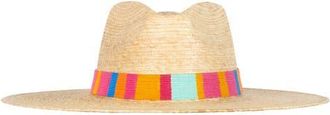 Sunshine Tienda Marta Palm Straw Sun Hat in Pink Multi at Nordstrom, Size X-Small