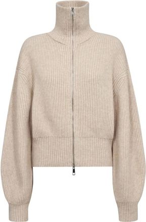 Co'Couture Row CC Zip Knit Cardigan - Knitwear - Mujer - Beige - L