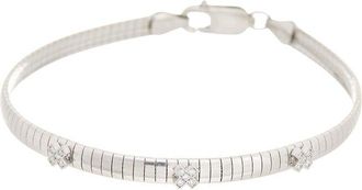 Meshmerise 18K Over Silver 0.08 Ct. Tw. Lab-Grown Diamond Bracelet