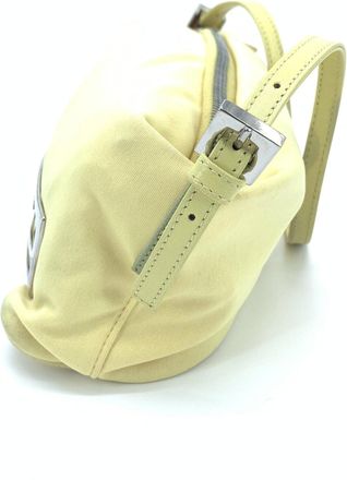 Fendi Yellow Cloth Baguette Womens Handbag (Pre-Owned)