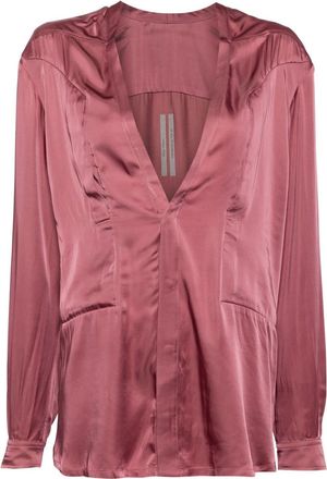 Rick Owens Secret Larry shirt - women - Acetate/Viscose - 40 - Pink