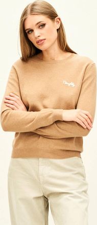 JUMPER 1234 Naughty Crewneck Sweater In Sandstone
