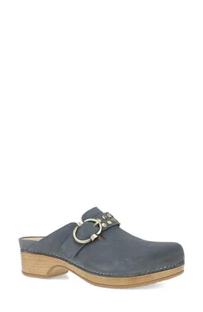 Dansko Branson Studded Platform Clog in Dusty Blue Suede at Nordstrom, Size 36