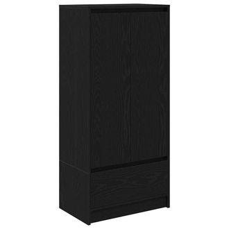vidaXL Armadio Con Cassetto Rovere Nero 55,5x34x119,5 Cm In Truciolato - Vidaxl