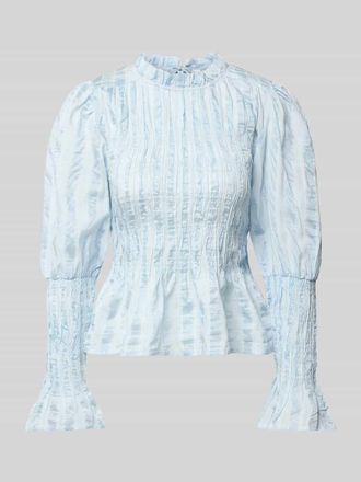 Vero Moda Bluse in tailliertem Schnitt mit Smok-Details Modell RAVA in Hellblau, Gr&ouml;&szlig;e 34