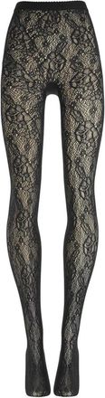 Wolford Infinite Rose Net Tights - Dames - Pantys - Zwart - S - Wol - Ondergoed