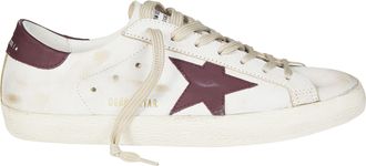 Golden Goose Low-Top Sneakers with Distressed Leather Finish