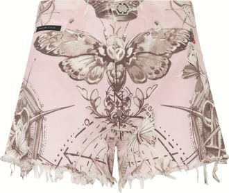 Philipp Plein Madeira Fit Shorts Butterfly Tattoo