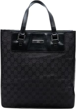 Gucci Pre-owned Tote Bag - Dames - Vintage Shopper - Zwart - ONE Size - Leer - Vintage