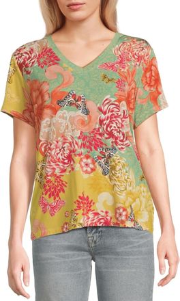 Johnny Was Janie Short Sleeve Print Tee In Charli
