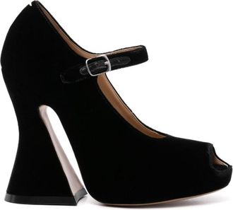 Maison Margiela Black Velvet Heels
