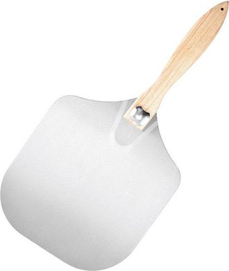 OEM Pala Para Pizza De 30 Cm: Hoja Grande De Aluminio, Estable, Mango De Madera Plegable