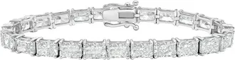 Diana M. Jewels 14kt White Gold 15.00cts Lab Grown East-West Radiant Diamond Tennis Bracelet