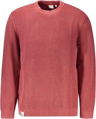 Pepe Jeans London Mens Knit Crewneck Sweater - Light Pink Cotton - Size X-Large