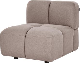 Beliani Sill&oacute;n Modular Seccional 1 Plaza Sin Reposabrazos Tapizado En Tela Gris Pardo Maksaberg
