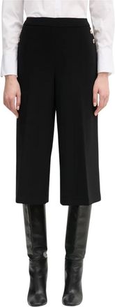 Joseph Ribkoff Silky Knit Pull-On Culotte Broek - Dames - Korte Broeken - Zwart - 2XL - Polyester - Korte Broeken