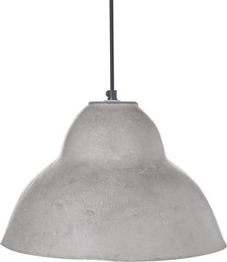 Beliani L&aacute;mpara colgante Papel mach&eacute; Gris