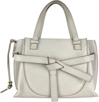 Loewe Pre-owned Handbags, female, Gray, Size: ONE SIZE Pre-owned Leather handbags