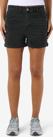Noisy May Jeansshorts NOISY MAY NMMONI HW DNM SHORTS AZ360BL NOOS, Damen, Gr. XS (34), N-Gr, schwarz (schwarz denim), Denim/Jeans, Obermaterial: 99% Baumwolle, 