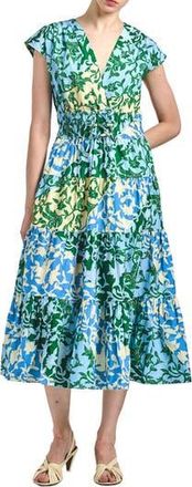 Derek Lam Fatima A-Line Dress in Blue Botanical at Nordstrom Rack, Size 00