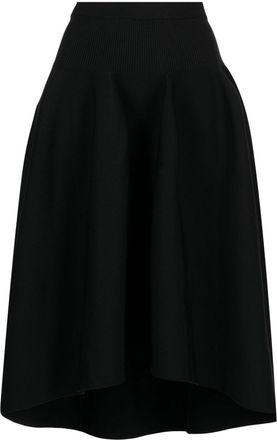 CFCL Pottery high-waisted full skirt - women - Recycled Polyester - 1 - Black