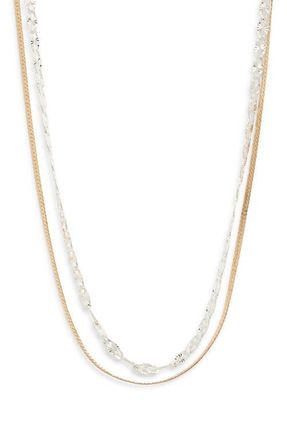 Nordstrom Demi Fine Set of 2 Chain Necklaces in 14K Gold- Sterling Plated at Nordstrom