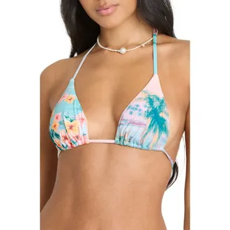 Billabong Palm Bay Remi Triangle Bikini Top in Waterfall at Nordstrom, Size X-Small
