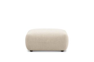 Castlery Auburn Ottoman Customized, (Performance Linen Weave) Cream, Spill Resistant, Modular for Ottomans by Castlery, Beige