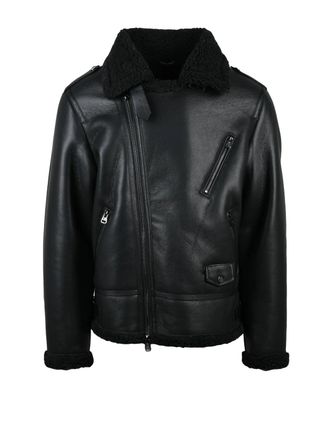 Daniele Alessandrini Eco Biker Jacket With Plush Lining And Zippered Pockets