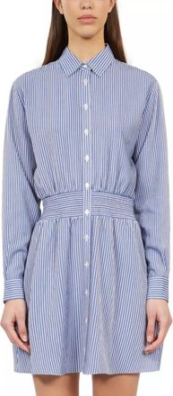The Kooples Stripe Dress In Blue/white