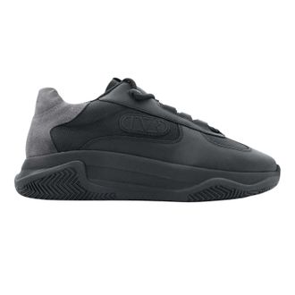 Lavair Heren Pacific 2.0 Leren Chunky Vlakke Sneakers (Zwart)