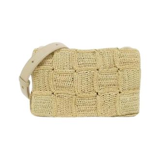 Bottega Veneta Pre-owned Raffia Schoudertas - Dames - Pre-owned - Beige - Maat: ONE Size