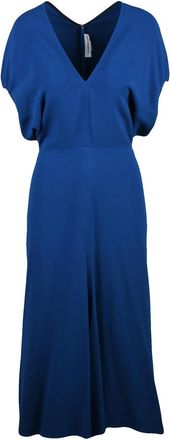 Victoria Beckham Cobalt Viscose Acetate Elastane Women Long Dress