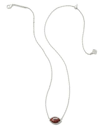 Kendra Scott Womens Football Short Pendant Necklace In Silver