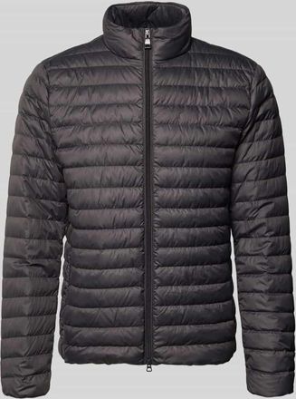 Geox Steppjacke mit Stehkragen und Zweiwege-Rei&szlig;verschluss in Graphit, Gr&ouml;&szlig;e XXXL