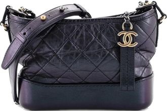 Chanel Gabrielle Quilted Aged Calfskin Small hobo bag - Paars