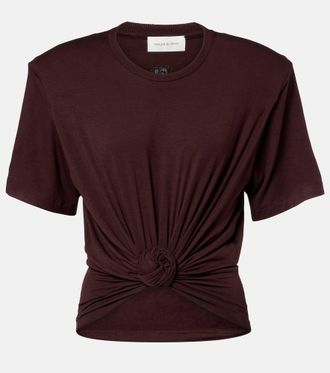 Magda Butrym Floral-appliqu&eacute; jersey T-shirt