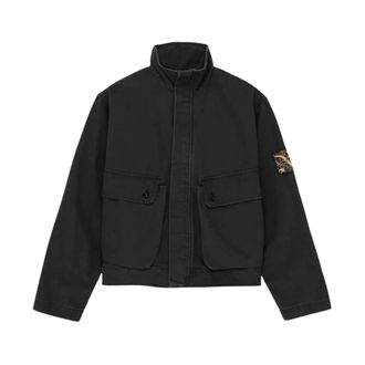 Deus Giacca Oversize in Canvas - - Jackets - Uomo - Nero - XL