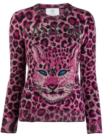 Alberta Ferretti Maglione con stampa - Rosa